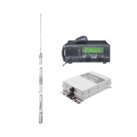 Kit de radio ICOM IC-M700PRO-KIT2 con sintonizador de antena AT-130 y antena HF Shakespeare 393.