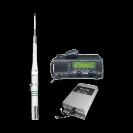 Kit de radio IC-M700pro con sintonizador de antena AT-140 y antena HF Shakespeare 390 IC-M700PRO-KIT3